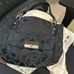 Coach Black Canvas Kristin Signature